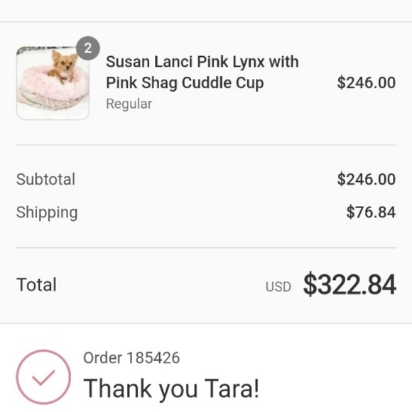 "Cuddle Cup" sleeping bag / blanket for small dog or cat - Picture 6 of 7